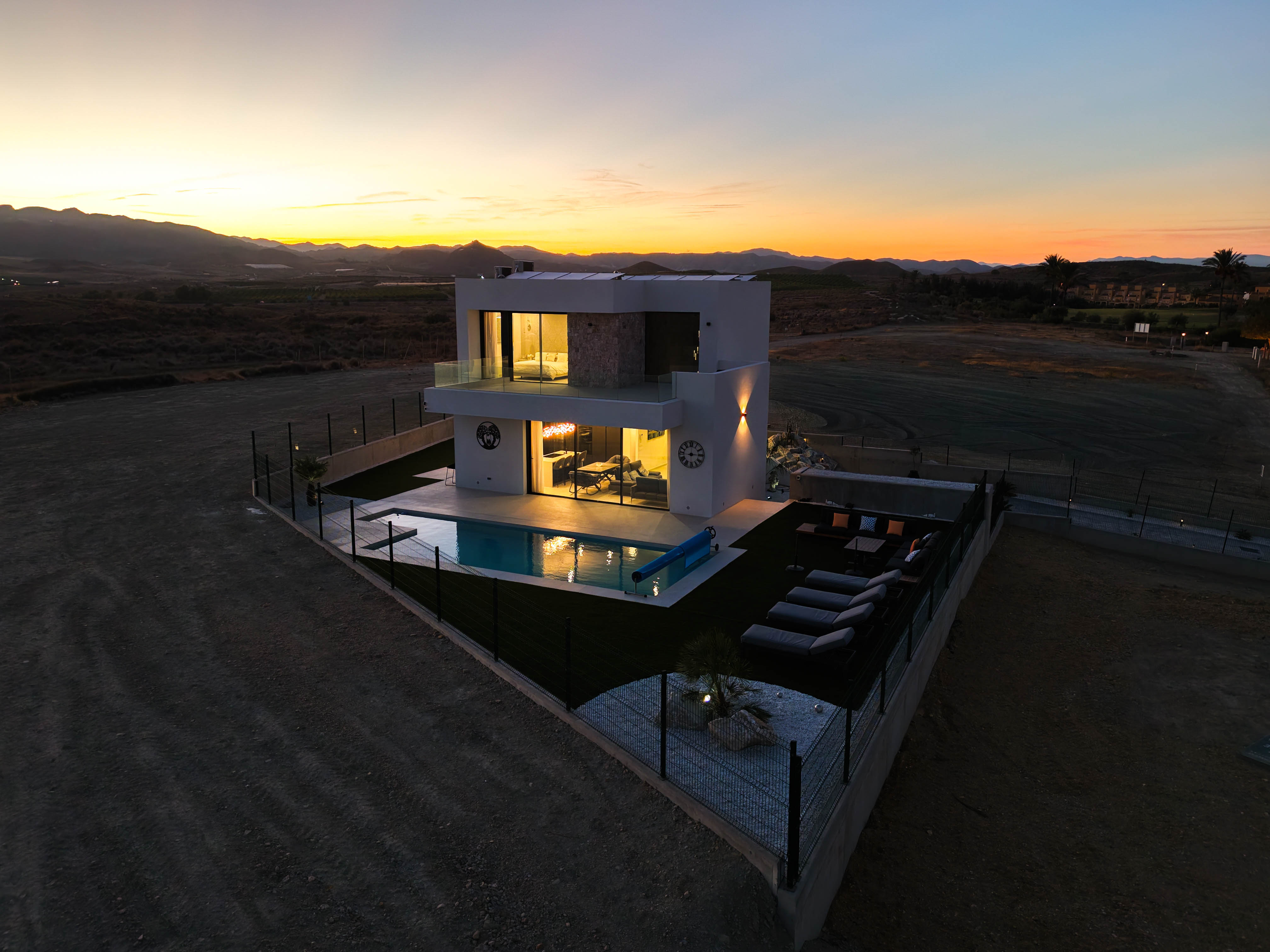Sunset drone